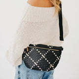 Westlyn Woven Bum Bag In Black - Infinity Raine