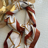 Framed Panel Lily Outline Square Scarf