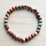 Multi-colored Turquoise Stretch Beaded bracelet - Infinity Raine