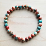 Multi-colored Turquoise Stretch Beaded bracelet - Infinity Raine