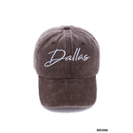 Dallas Vintage Wash Baseball Cap in Brown - Infinity Raine