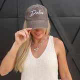 Dallas Vintage Wash Baseball Cap in Brown - Infinity Raine
