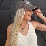 Dallas Vintage Wash Baseball Cap in Brown - Infinity Raine