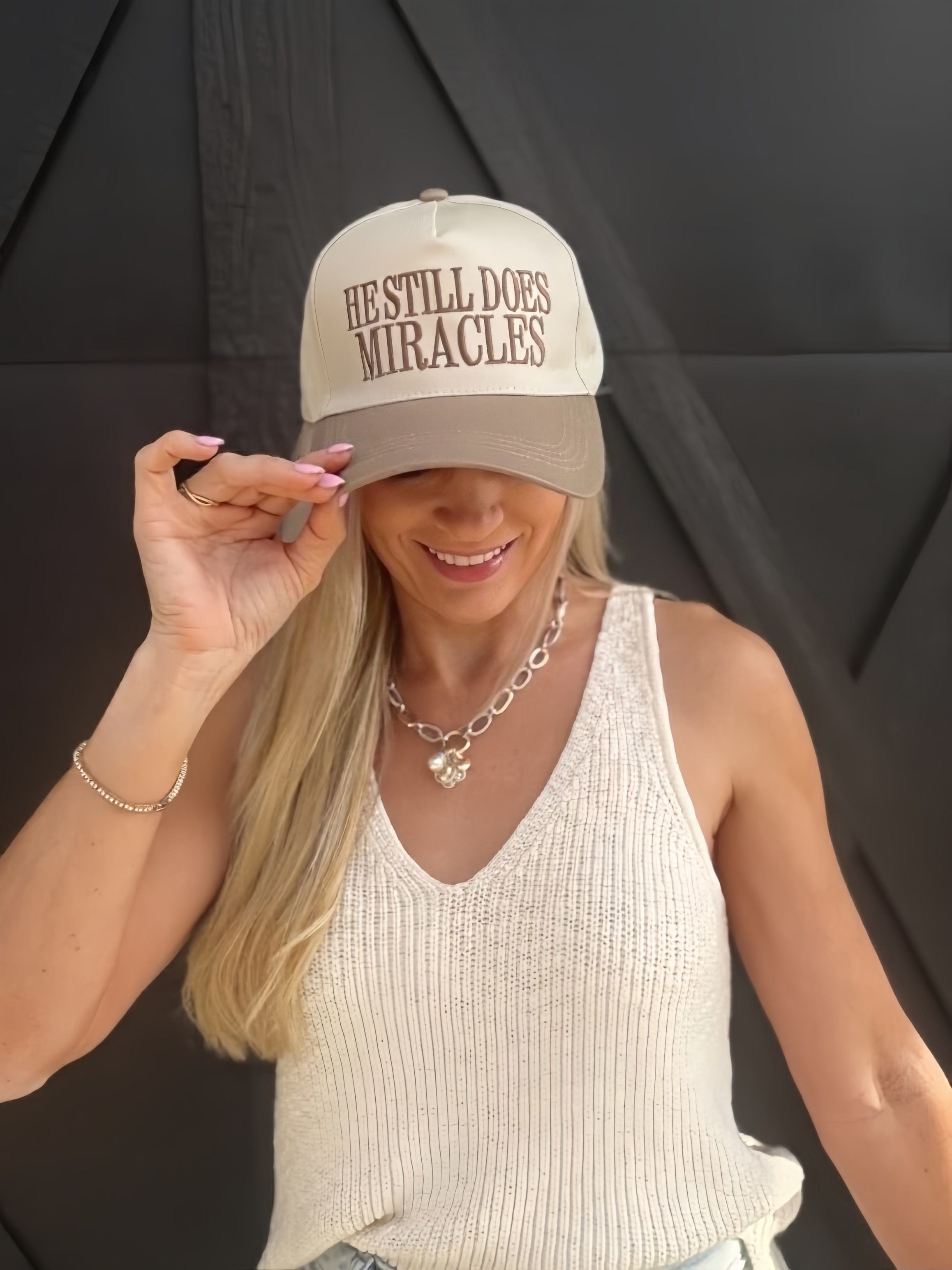 He Still Does Miracles Cap-Mocha - Infinity Raine