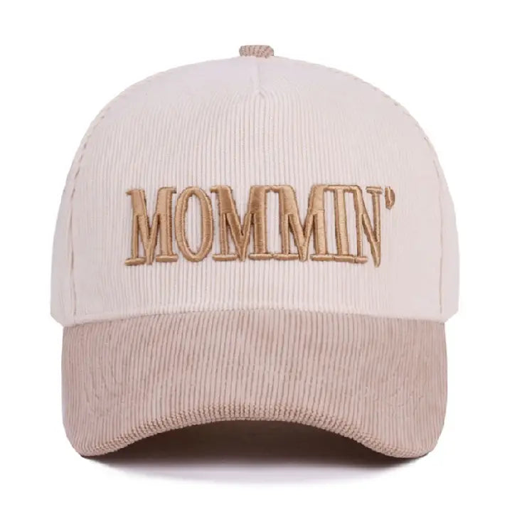 Mommin Two Tone Corduroy Cap in Ash Mocha - Infinity Raine