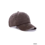 Vintage Wash Baseball Cap in Brown - Infinity Raine