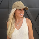 Vintage Wash Baseball Cap in Mocha - Infinity Raine