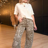 Lightweight Exposed Seam Short Sleeve Crop Sweater In Ivory
