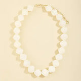 Irregular Marble Resin Beaded Necklace - Infinity Raine