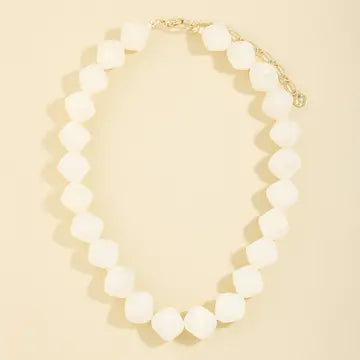 Irregular Marble Resin Beaded Necklace - Infinity Raine