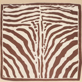 Large Vintage Zebra Print Bandana Scarf In Brown - Infinity Raine