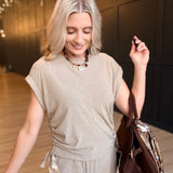 Tommy Knit Top In Taupe