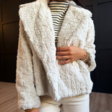 Generations Fur Jacket In Ivory - Infinity Raine