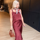 Ceremony Lace Straps Cami In Dark Wine