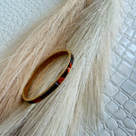 Gold Simple Bangle In Tortoise - Infinity Raine