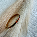 Gold Simple Bangle In Tortoise - Infinity Raine