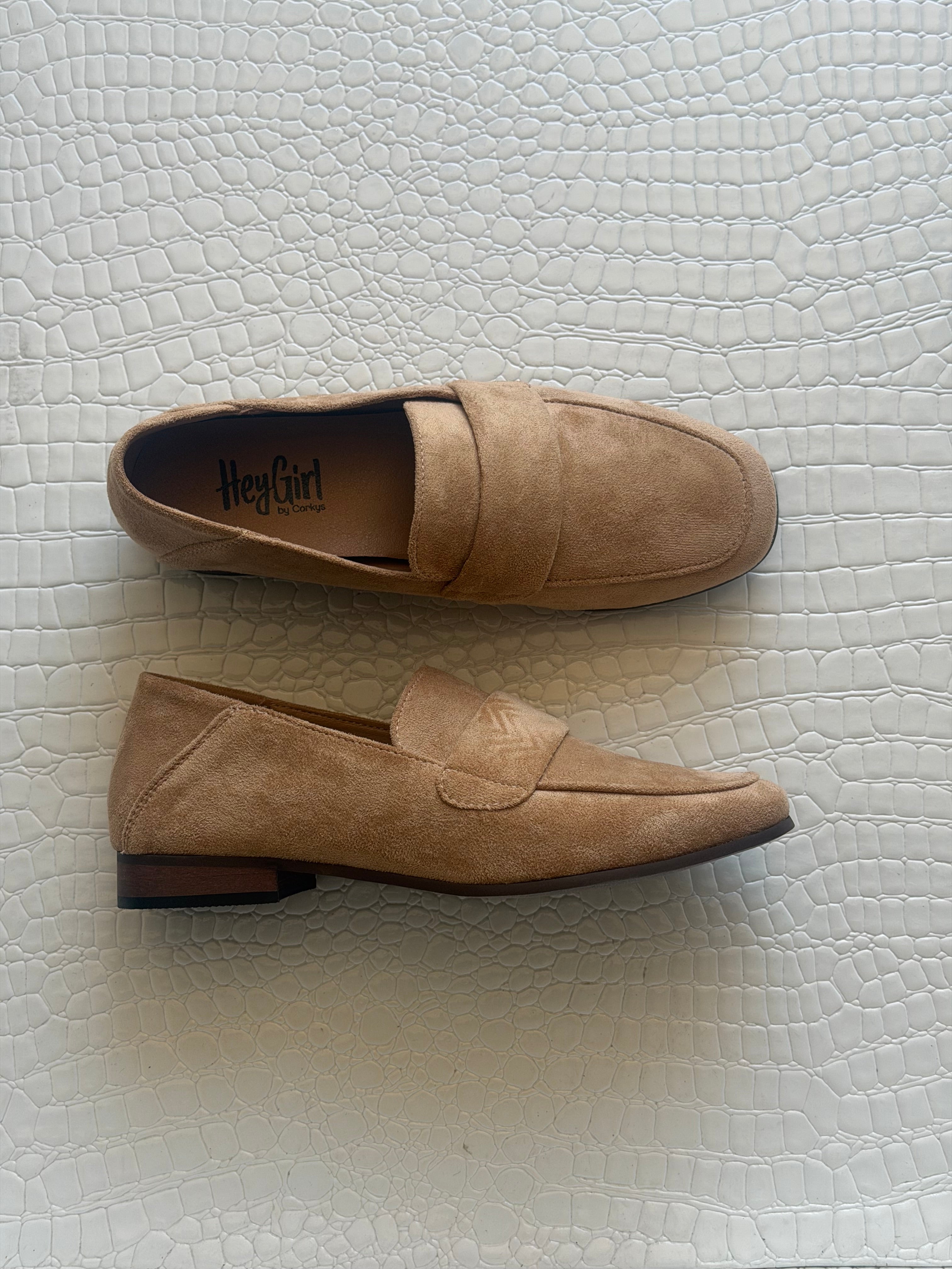 Corkys Loafer She's A Keeper In Camel Faux Suede - Infinity Raine