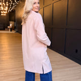 Hayley Open Coat In Light Pink