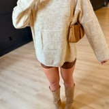 Faux Leather Shorts In Chestnut