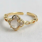Palace Style Cat's Eye Stone Adjustable Ring - Infinity Raine
