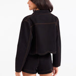 Stormy Denim Shorts In Black - Infinity Raine