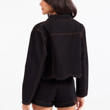 Stormy Denim Shorts In Black - Infinity Raine