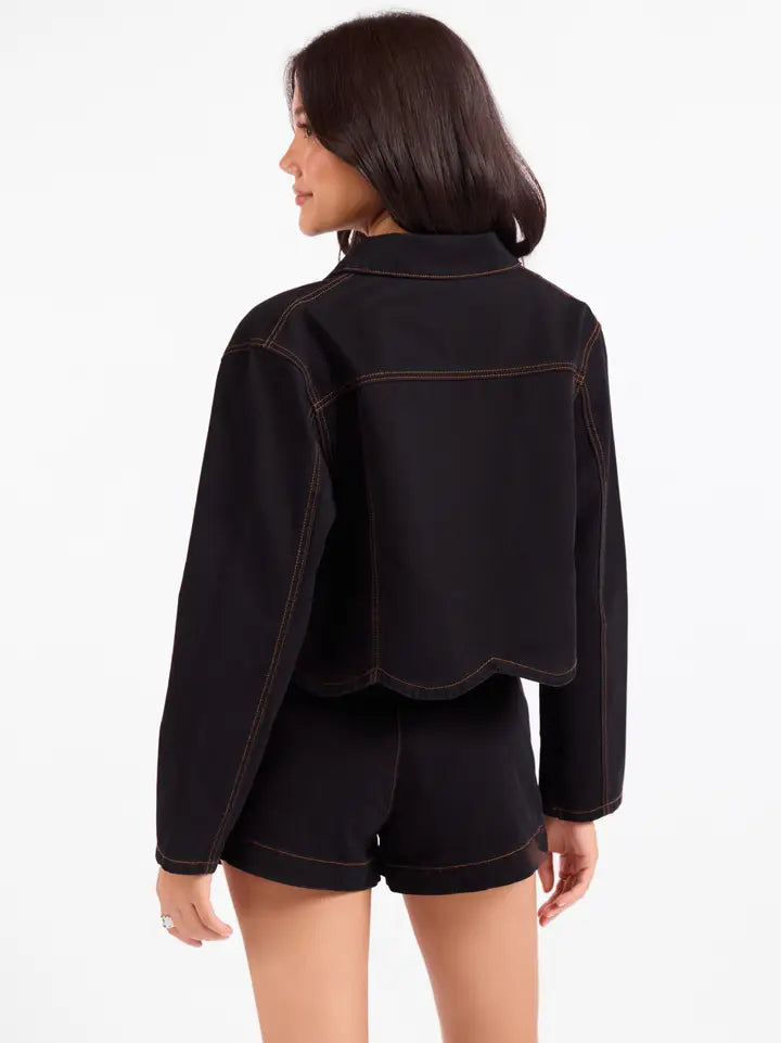 Stormy Denim Shorts In Black - Infinity Raine
