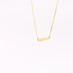 Mark 5:34 Bar Necklace In Gold - Infinity Raine