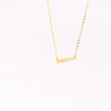Mark 5:34 Bar Necklace In Gold - Infinity Raine
