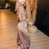 Melody Balloon Pants In Taupe