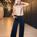 City Daze Top In Taupe