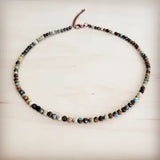 Faceted Genuine HuBei Turquoise Beaded Collar Necklace - Infinity Raine