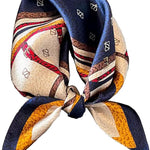 Chic Accent Scarf In Navy - Infinity Raine
