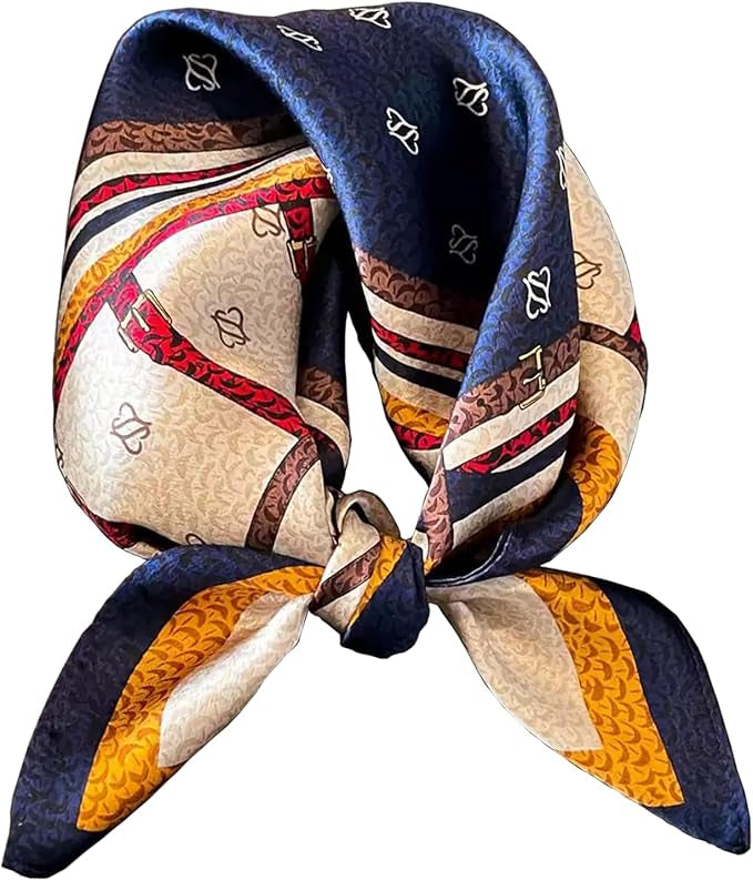 Chic Accent Scarf In Navy - Infinity Raine