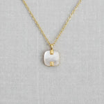 Geometric Mother-Of-Pearl Pendant Necklace - Infinity Raine