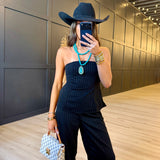Gilded Evening Pinstripe Tube Top