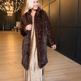 Shyloh Fur Coat In Oak