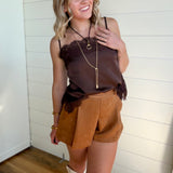Genuine Leather Horsebit Pendant Cord Necklace