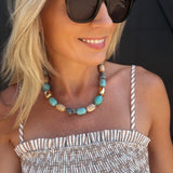 Turquoise Marble Chunky Necklace