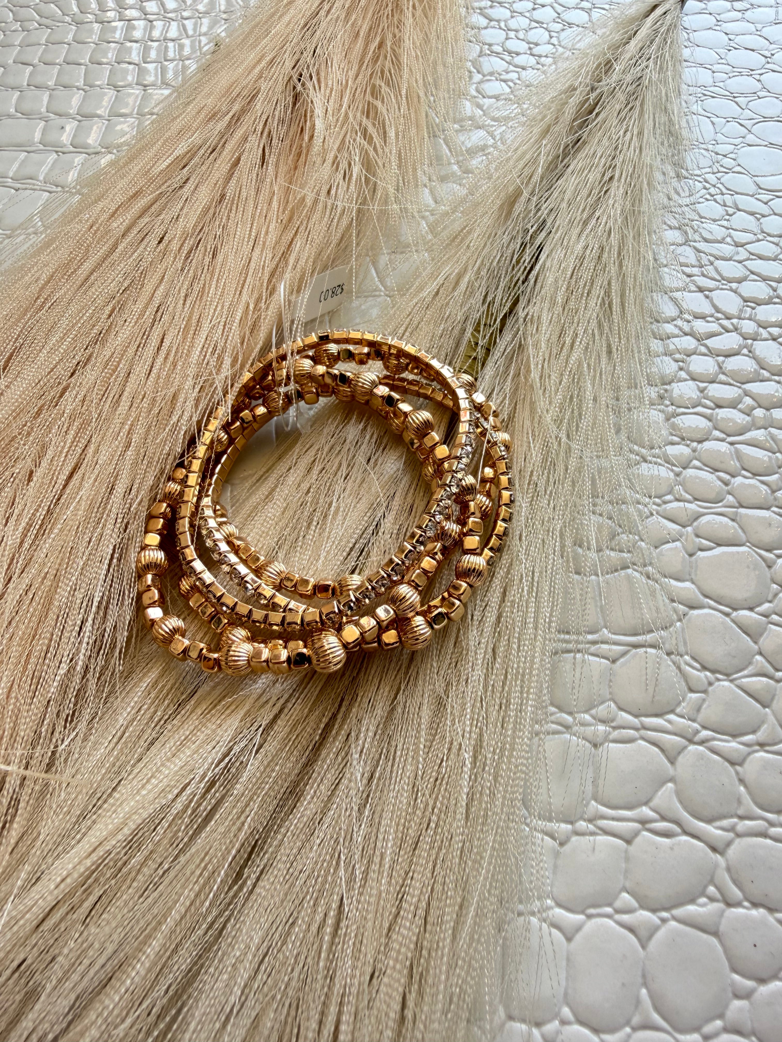 Gold Stack Tennis Bracelet - Infinity Raine