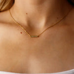 Mark 5:34 Bar Necklace In Gold - Infinity Raine