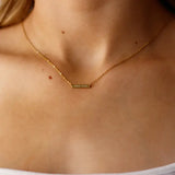 Mark 5:34 Bar Necklace In Gold - Infinity Raine