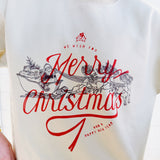 Merry Christmas Reindeer Sleigh Crewneck Sweatshirt