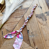 Braided Scarf Chain Bag Accessory In Pink - Infinity Raine