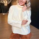 Sammy Turtleneck Sweater  In Ivory