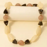 Marble Resin and Metallic Beads Necklace - Infinity Raine