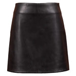 Academy Vegan Leather Mini Skirt in Black - Infinity Raine