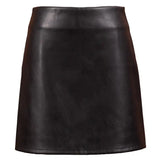Academy Vegan Leather Mini Skirt in Black - Infinity Raine