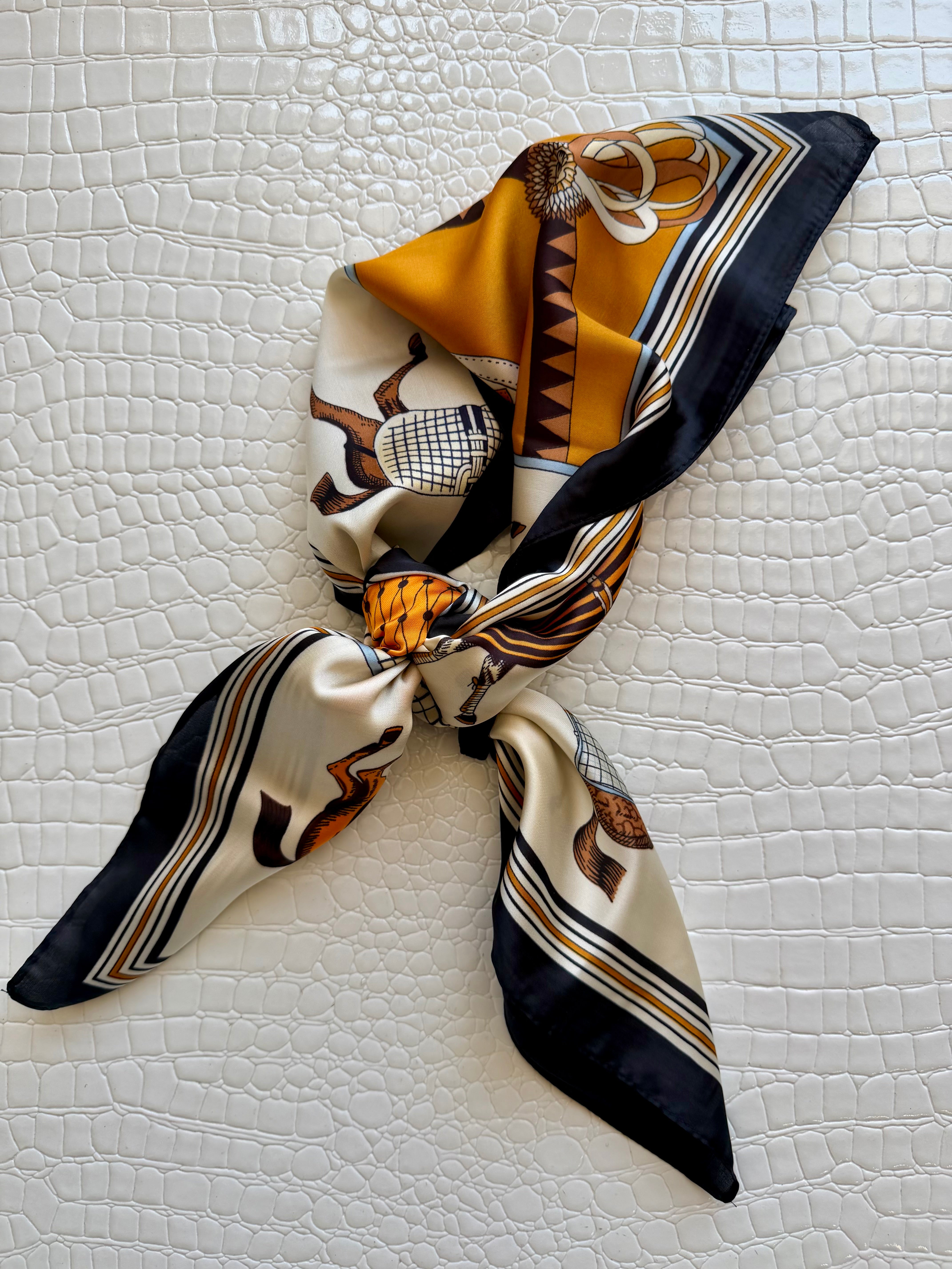 Chic Accent Scarf In Yellow - Infinity Raine
