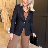 Elastic Waist Side Panel Knit Lounge Pants In Brown